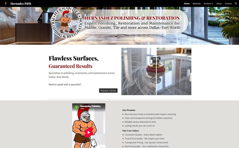 Hernandez Polishing & Restoration website screenshot