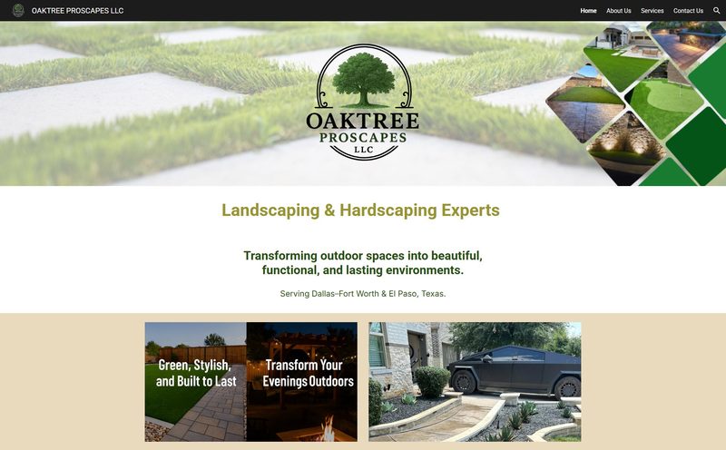 OakTree Proscapes LLC website screenshot
